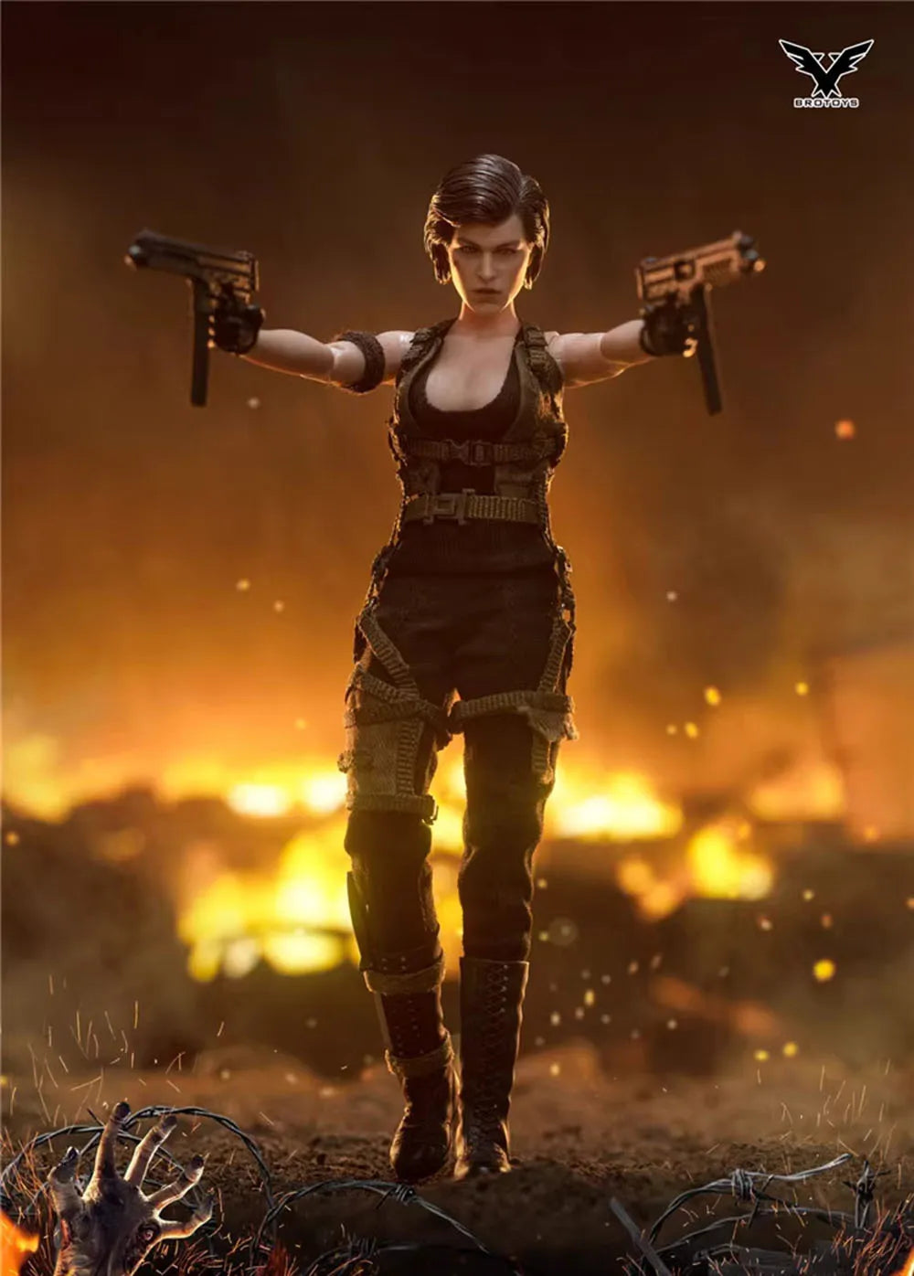 1/12 BROTOYS LR004 Toys Charactor Residents Women Soldier of the Evil Player Full Set Moveable Action Figure with Platform