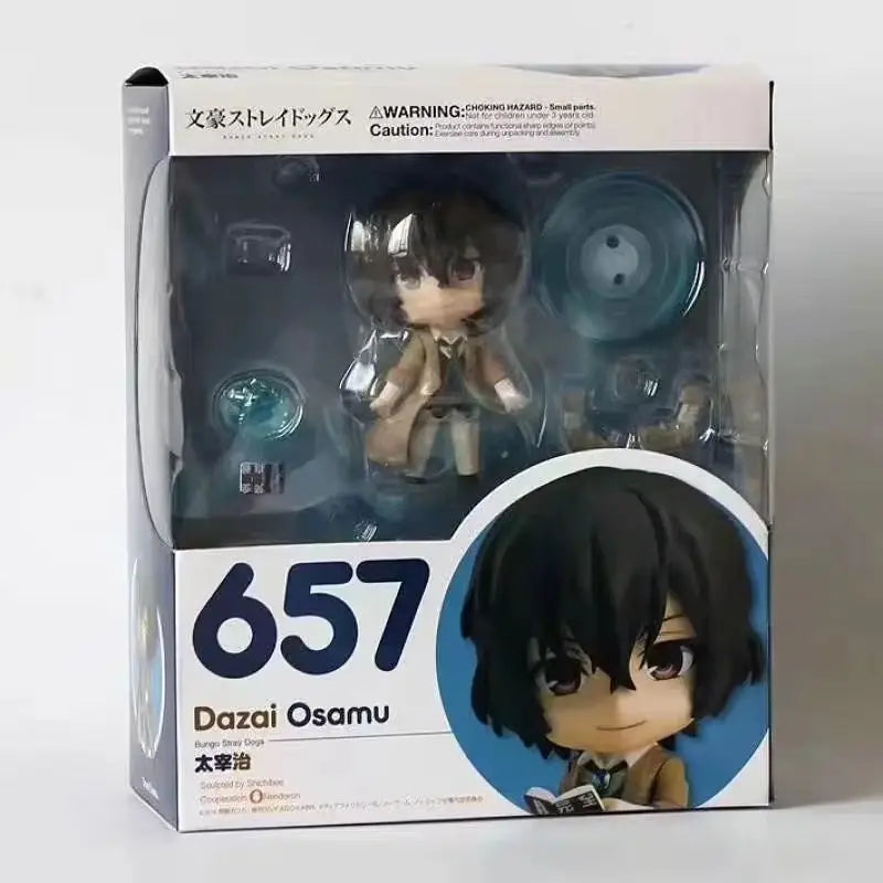 10cm Bungo Stray Dogs Q Edition Osamu Dazai Nakahara Chuuya Anime Figure Pvc Action Figurine Statue Model Collection Toys Gifts