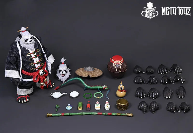 Metytoyz Memory Toys Adventurer World Wave 4 Kung Fu Master Wander Panda WuQingLie 20cm Action Figure Collection Model Doll Toys