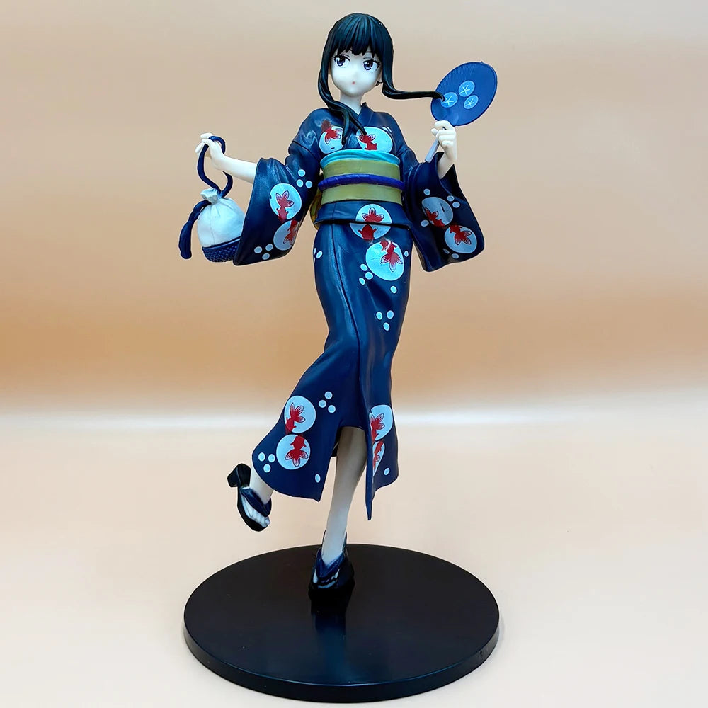 New Lycoris Recoil Nishikigi Chisato Inoue Takina Wafuku Travel Ver. PVC Anime Action Figures Kimono Model Collection Toys