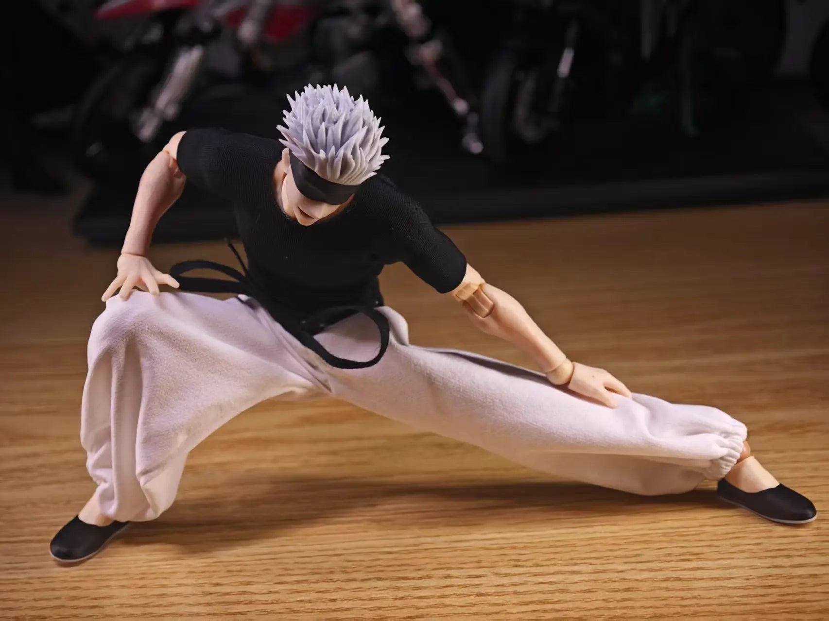 Jujutsu Kaisen 1/12 Male Clothes Set Gojo Satoru White Short Robe Pants Tight T-shirt Model for 6" VTOYS X BMS Action Figure Toy