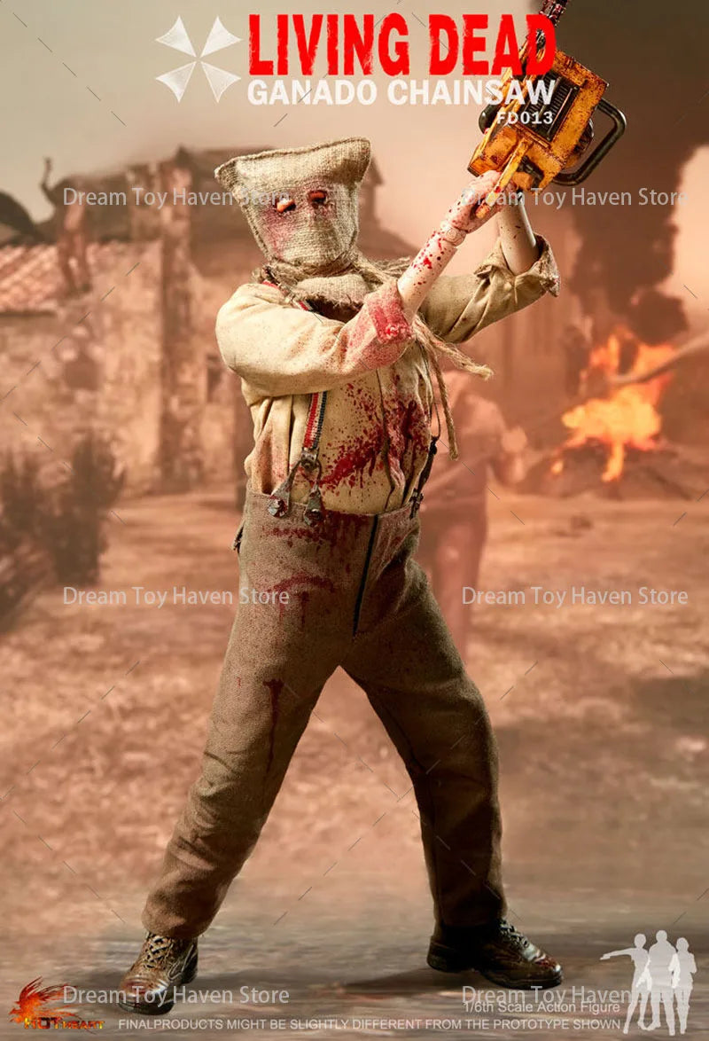 Hot Heart FD013 1/6 Scale Male Soldier Chainsaw Killer Horrifying Dolls 12Inch Action Figure Halloween Decoration Gifts