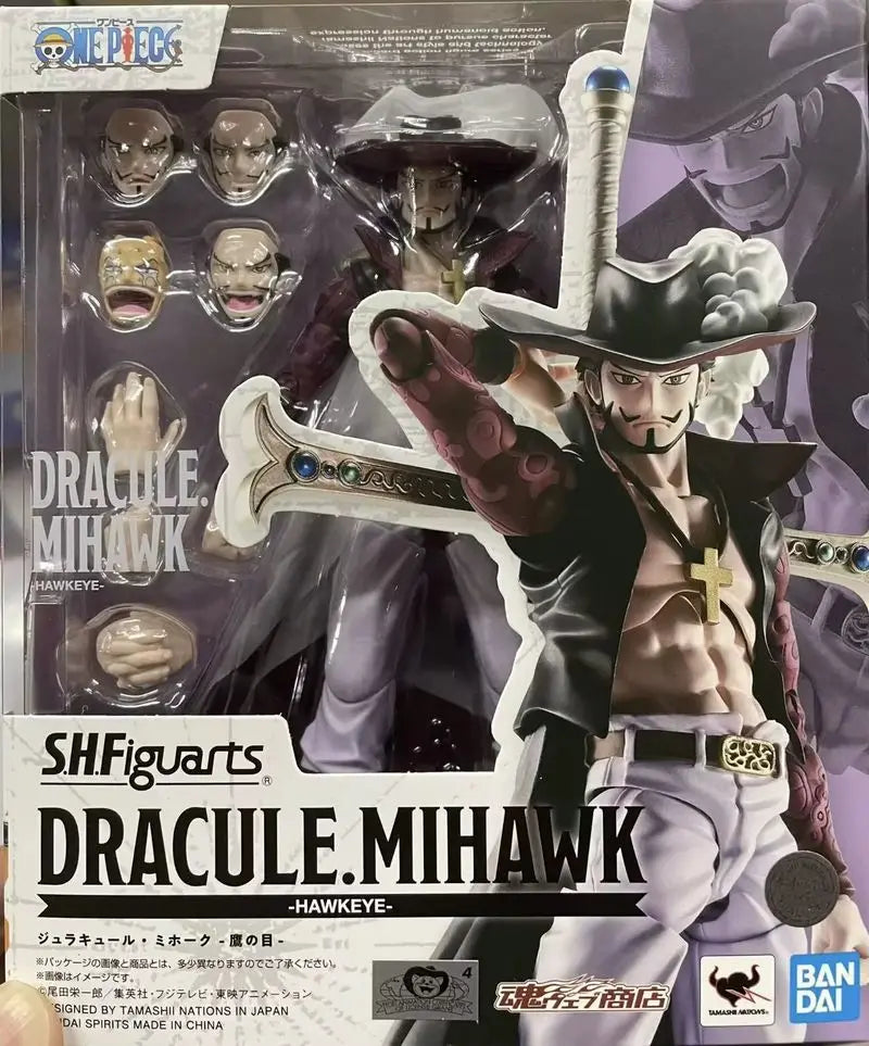 Bandai Sh Figuarts One Piece Dracule Mihawk Eustass Kid Action Figure Collectible Model Anime Collection Festival Gift