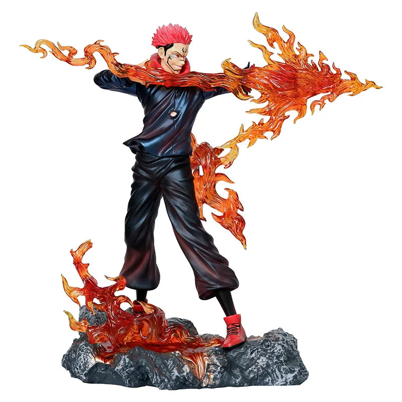Anime Itadori Yuji Ryomen Sukuna Battle Ver. PVC Action Figure Game Statue Collection Model Kids Toys Doll Gifts 29cm