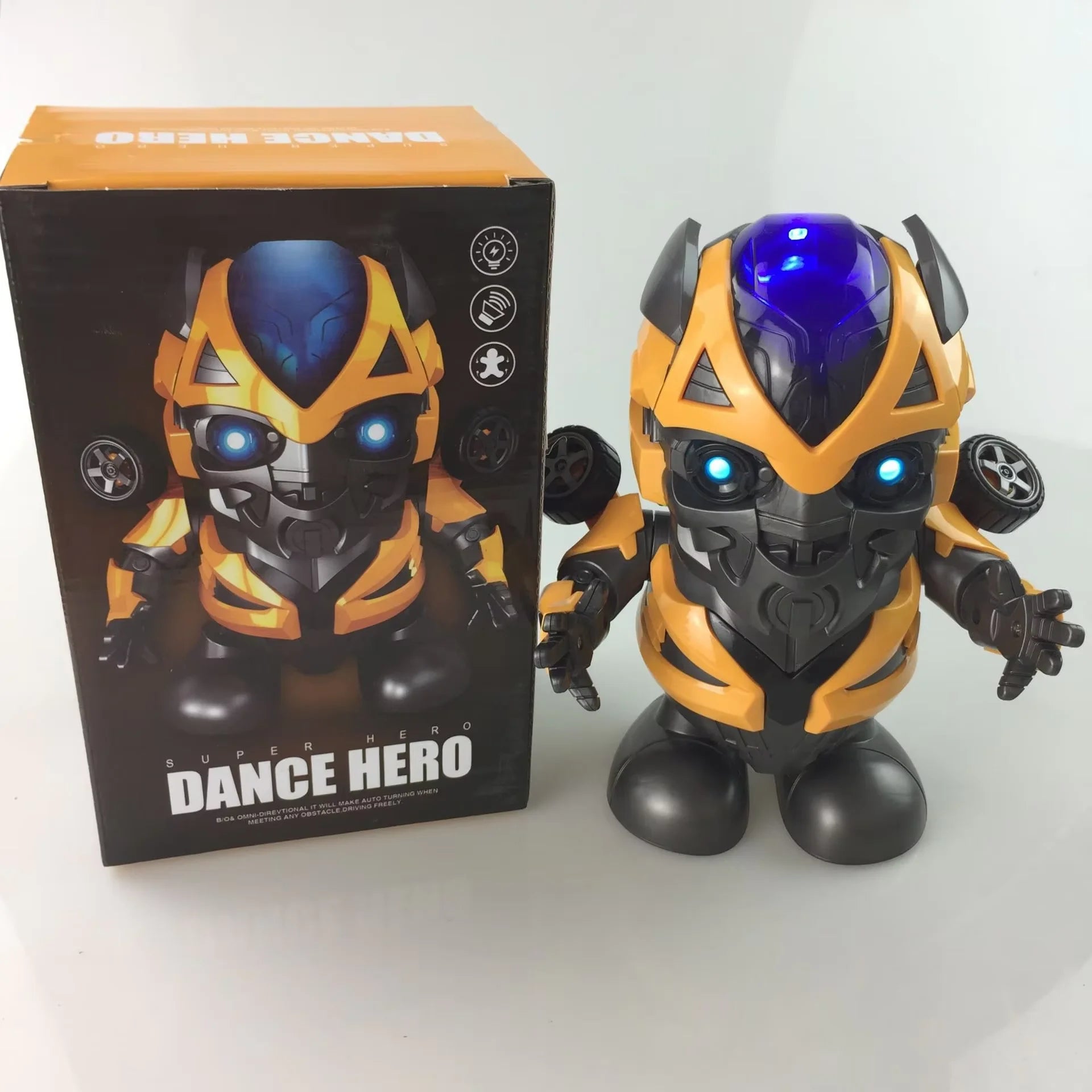 Marvel Iron Man LED Light Action Figure - Singing Dance Spiderman Robot Model Avengers Super Hero Doll for Kids Christmas Gift