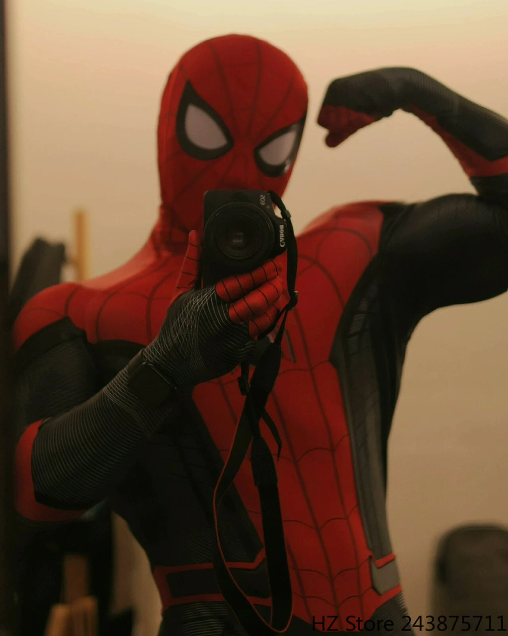 1:1 Customized Holland Spider-Man Jumpsuit with Sole and 3D Logo Full Spiderman Set Tight Fitting Clothes