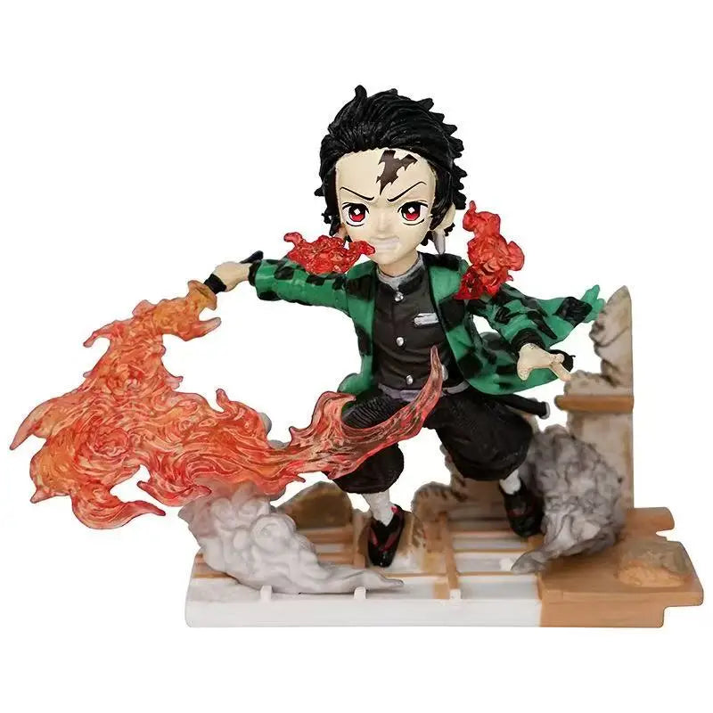 Hot 8-10CM Anime Demon Slayer Figure Kamado Tanjirou Agatsuma Zenitsu Nezuko Action Toy Warrior PVC Model Collectibl Toy Gifts