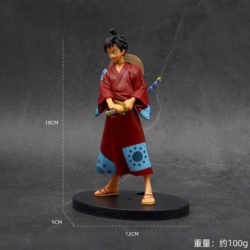 18 см One Piece Аниме Фигурка Pirate Warriors Monkey D Ruffy Roronoa Zoro Sanji Lysop Екшън фигурки Модел украшение