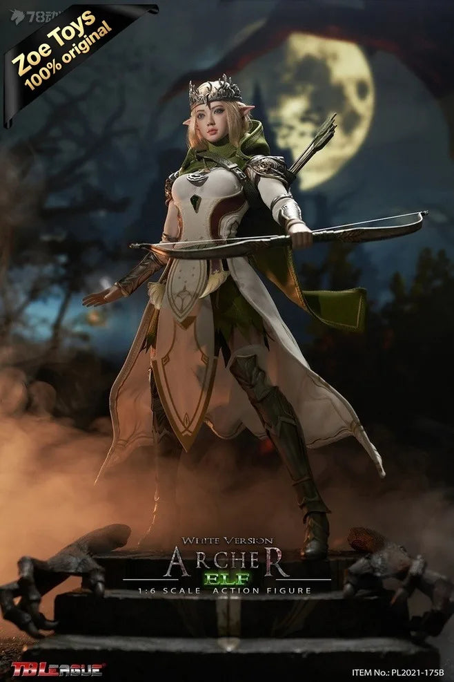 TBLeague PL2021-175B Elf Archer White Version 1/6 Scale Action Figure Seamless Silicone Body with Metal Skeleton In Stock