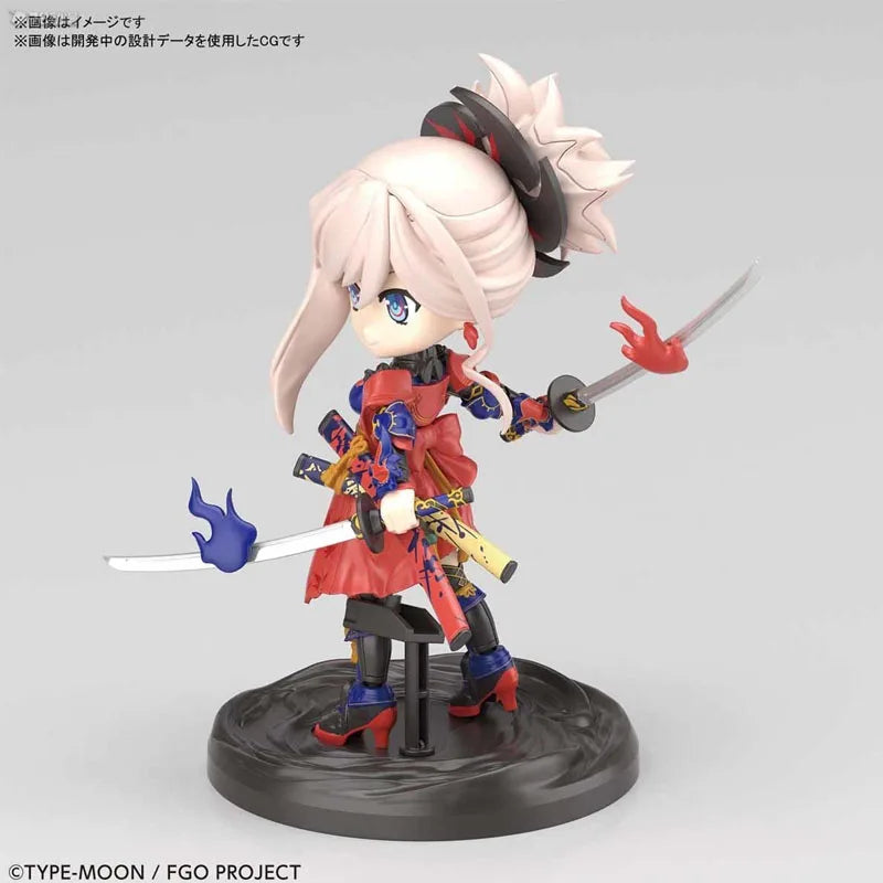 Bandai Original Modellbausatz Petitrits Fate/Grand Order Saber Miyamoto Musashi Anime Figur Bausatz Spielzeug Geschenk für Jungen