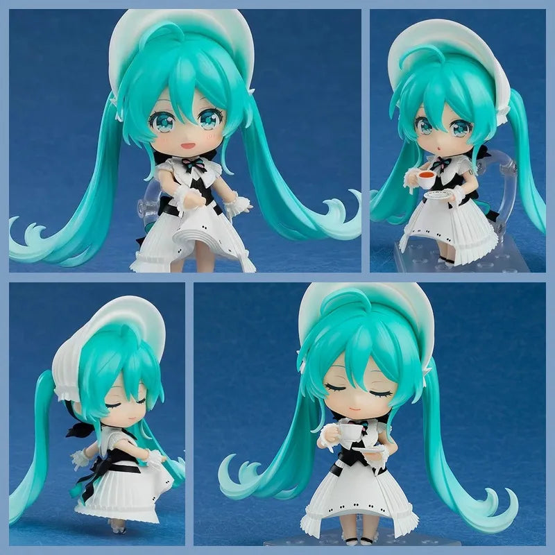 10CM Boxed Miku Symphony 2490# Figure Anime Kawaii Version Movable Doll Desktop Decoration Face interchangeable Model Gifts