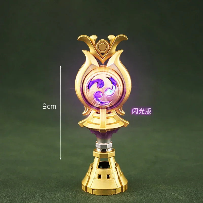 9cm Genshin Impact Game Peripherals Beelzeb Electro Gnosis cute Anime Figurine Anime Colectibles Glitter Weapon Kids Gift Toy