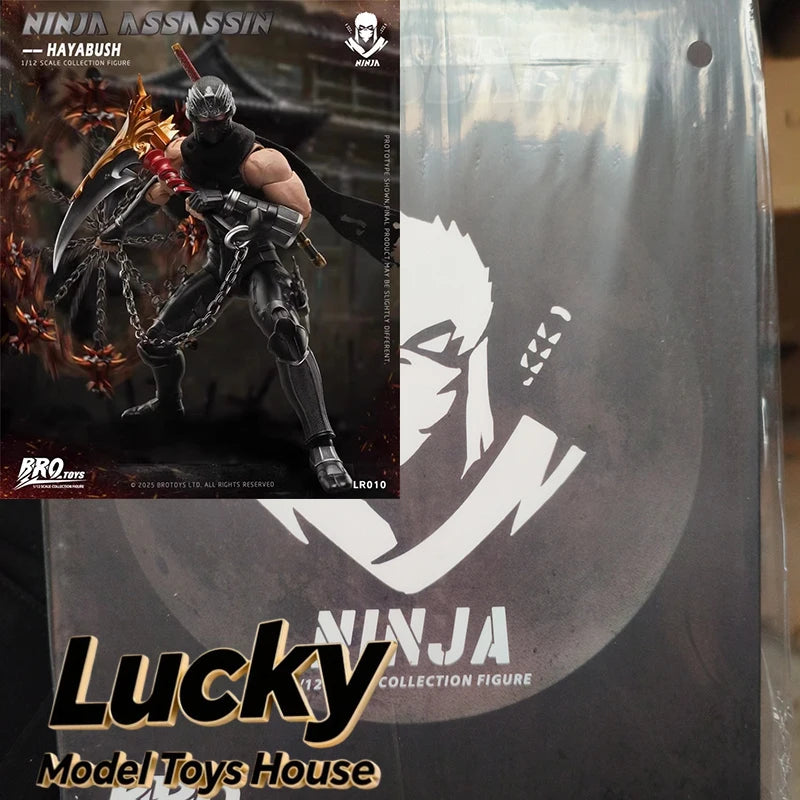 BROTOYS 1/12 Scale Collectible Action Figure Ninja Assassin Hayabush Super Flexible Body Design 6inch LR010 Soldier Model Gifts