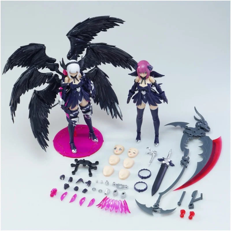 Fengyu Angel Machine Maiden Six-Winged Black And White Action Figure Collectible Movable Toy for Arcanadea Special Models Gift