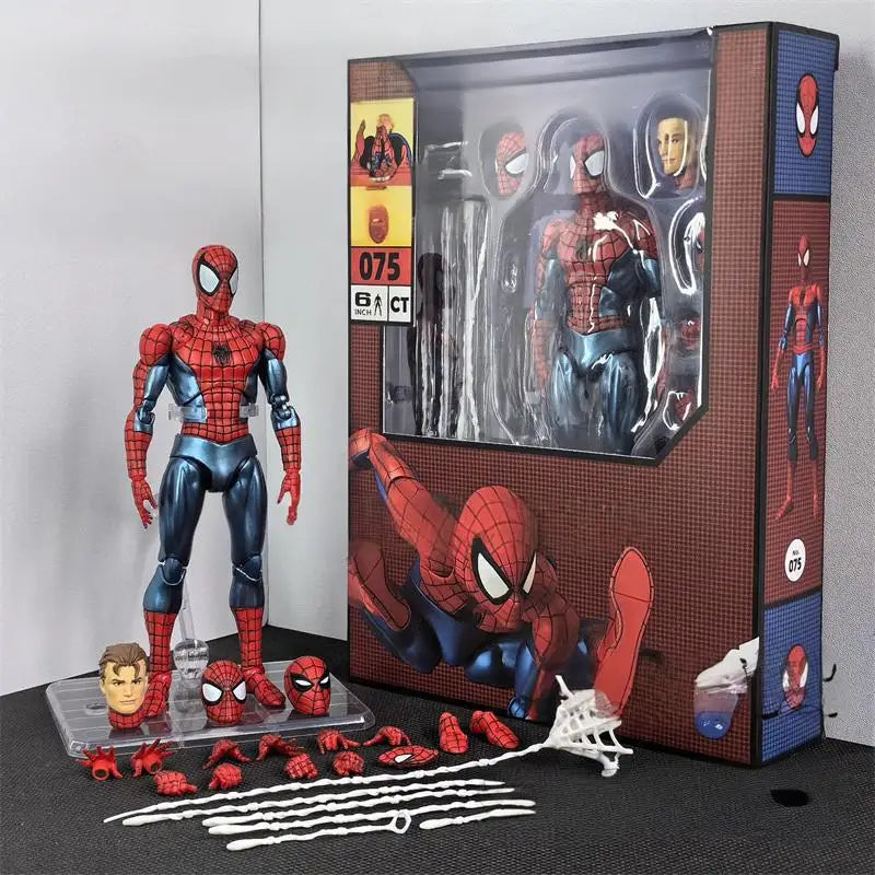 100% Original Ct Toys Spiderman Mafex 075 Figure The Anazing Spider-Man Comic Ver Mafex 185 Anime Action Figure Model Gifts Toys