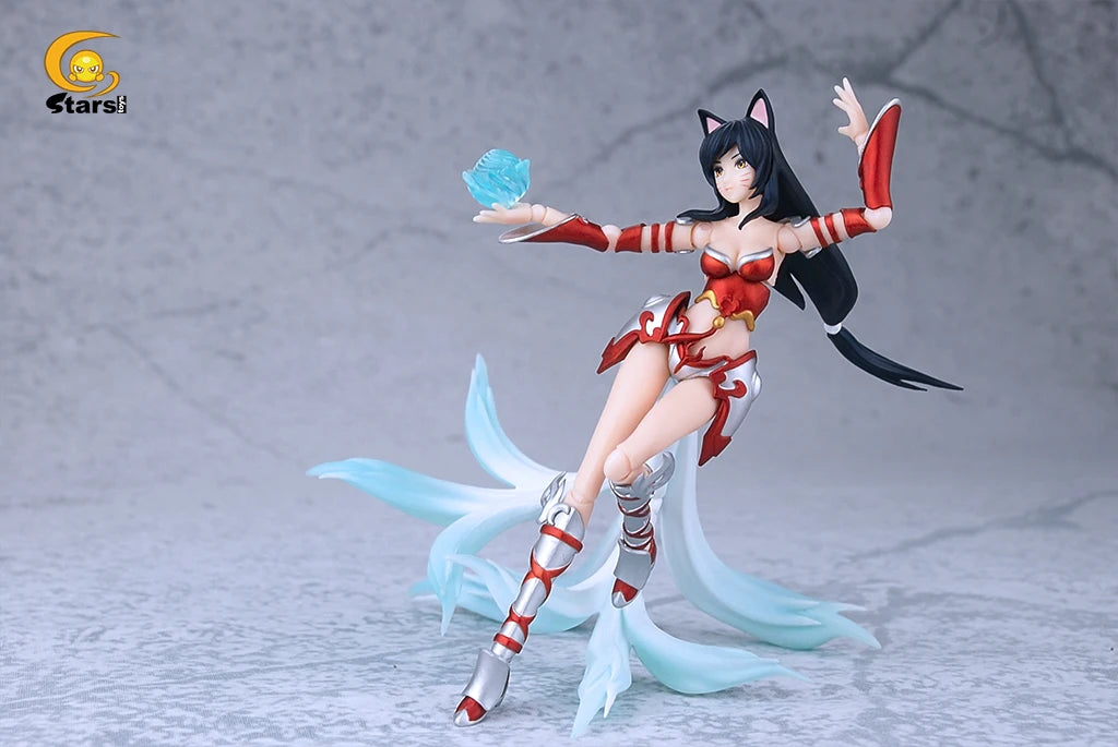 League of Legends Ahri Lol The Nine-Tailed Fox 1/12 Action Figureals Model Tabletop Decoration Game Periphery Kid Toys In Stock
