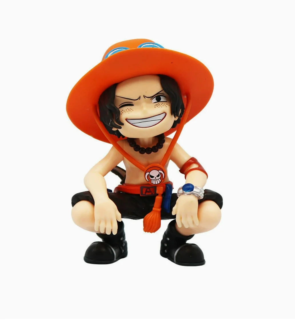 One Piece Anime Figure Doll Portgas D Ace Yamato Q Version Model Decor Peripheral Ornament Children Charm Birthday Gifts Toys