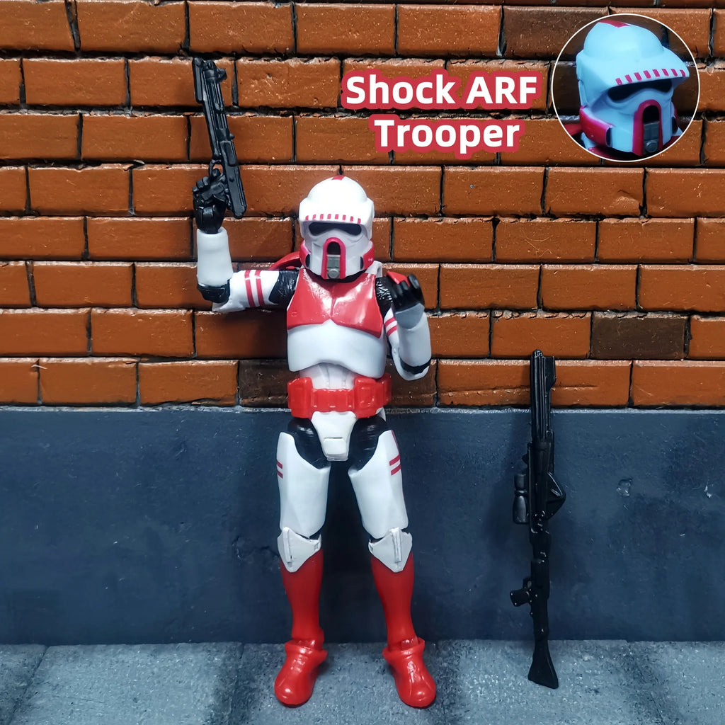 Star Wars 3.75 Inch  Clone Trooper 1/18 Airborne 501st 212th 187th Legion  Shock Action Figure REX ARF P1 P2 Toys Model Loose