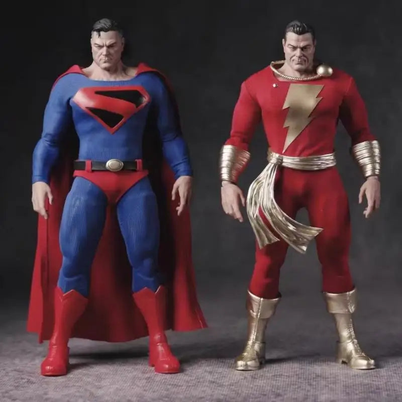 Original GONG DC Heavenly Kingdom Descends Superman Shazam DC Silent Batman 1/12 Cloth Clothed Movable Doll Collection Play