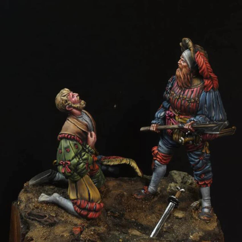 Harzsoldat 1/24 alter Fantasiemann Landsknechte Streitkrieger Modell Unmontiert Unbemalt Figur Bausatz