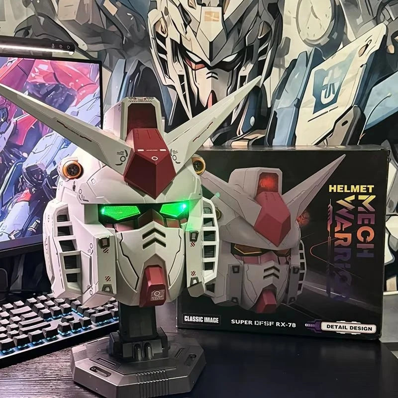 1:1 Rx-78-02 Helmet Cyber Punk Vol.1 Mask Mech Robot Helmet With Light Touch Control Fash Cosplay Costume Kid Halloween Toy Gift