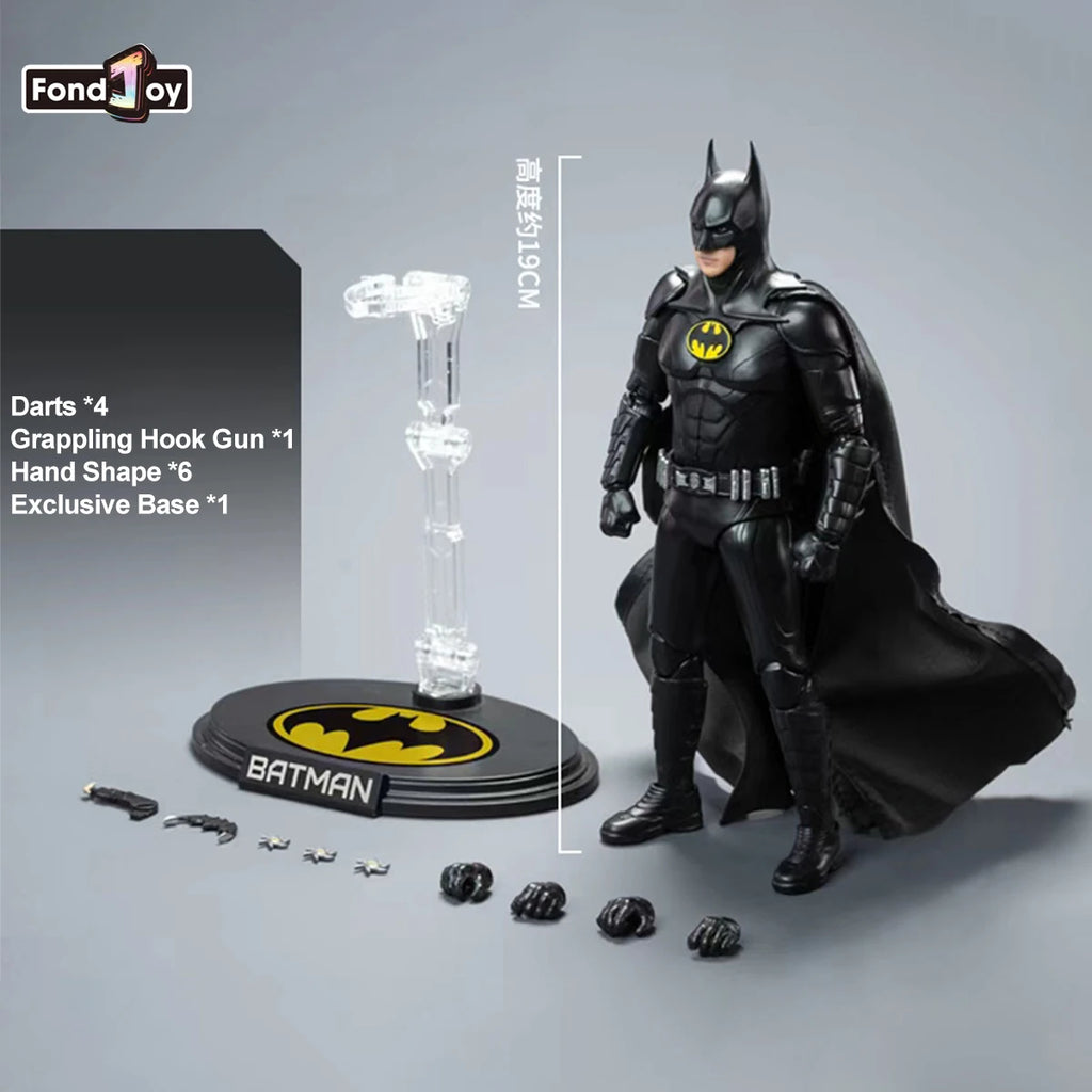 FondJoy Keaton Batman Action Figure 1/9 DC Justice League Anime Figurine Detective Comics PVC Joint Movable Model Toy Gifts