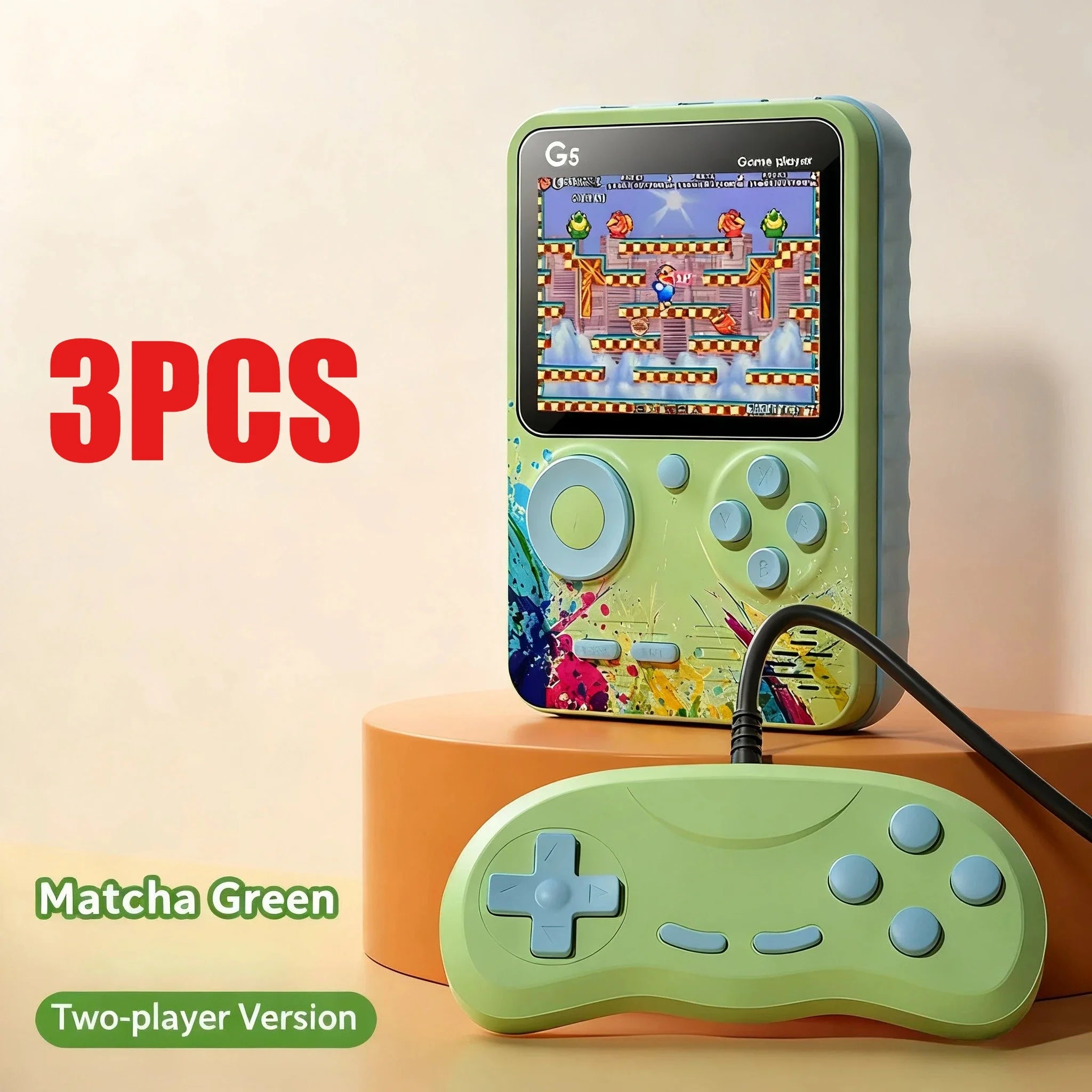 G5 3inch High-Defination Retro Handheld Game Console Supports TV built in 500 video Games