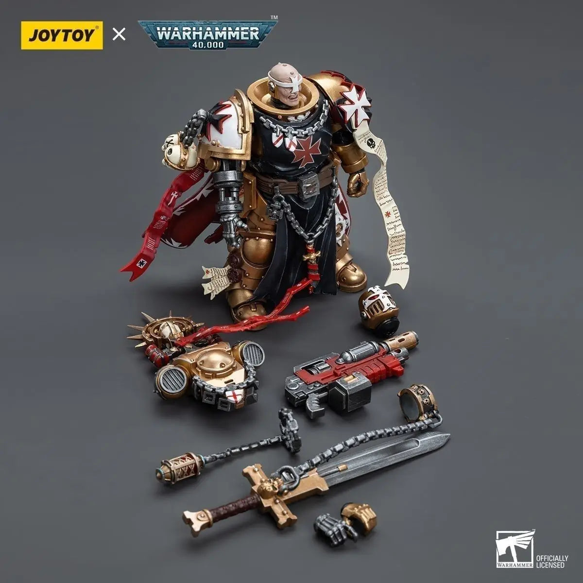 In Stock JOYTOY Warhammer 40K 1/18 Action Figure Black Templars High Marshal Helbrecht Anime Action Figures Model Toys Doll Gift