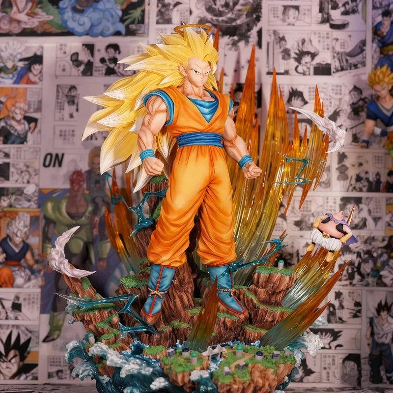 Dragon Ball 42cm Z Son Goku Ssj3 Figure Super Saiyan 3 Goku Action Figures Gk Statue Collection Model Toys For Children Gifts