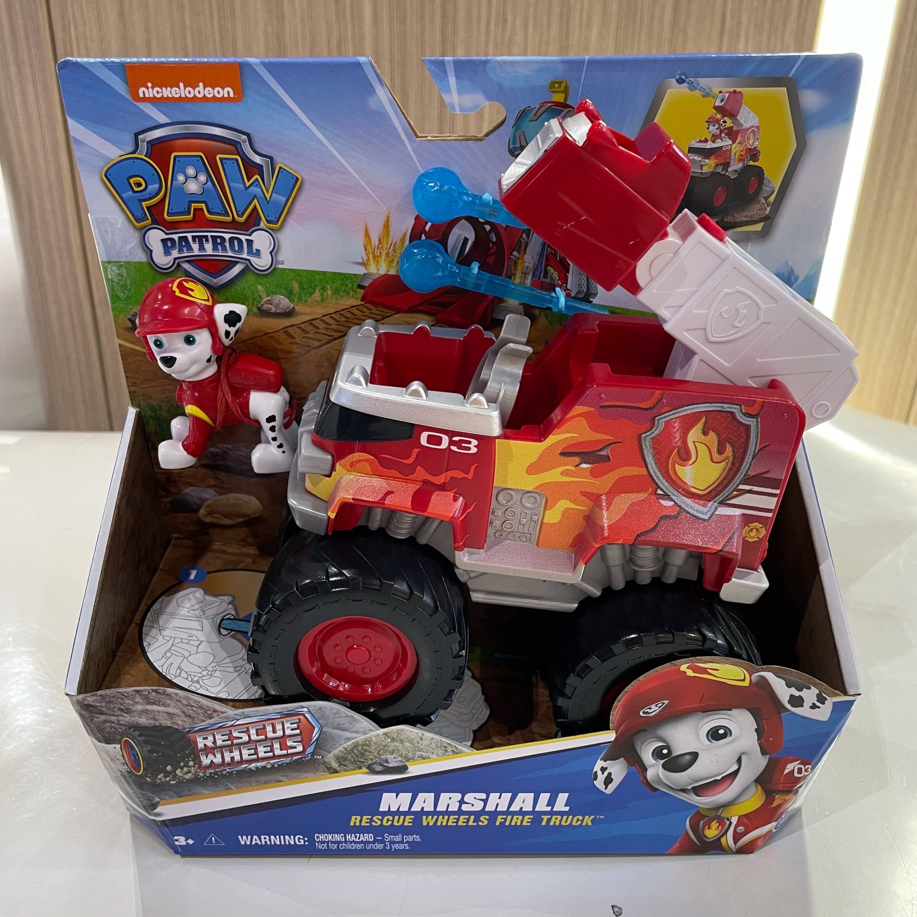 Original Paw Patrol Boomer Roxi Rescue Wheels BIG WHEELED TOY TRUCK with Collectible Action Figure Kids Toys for Boys & Girls