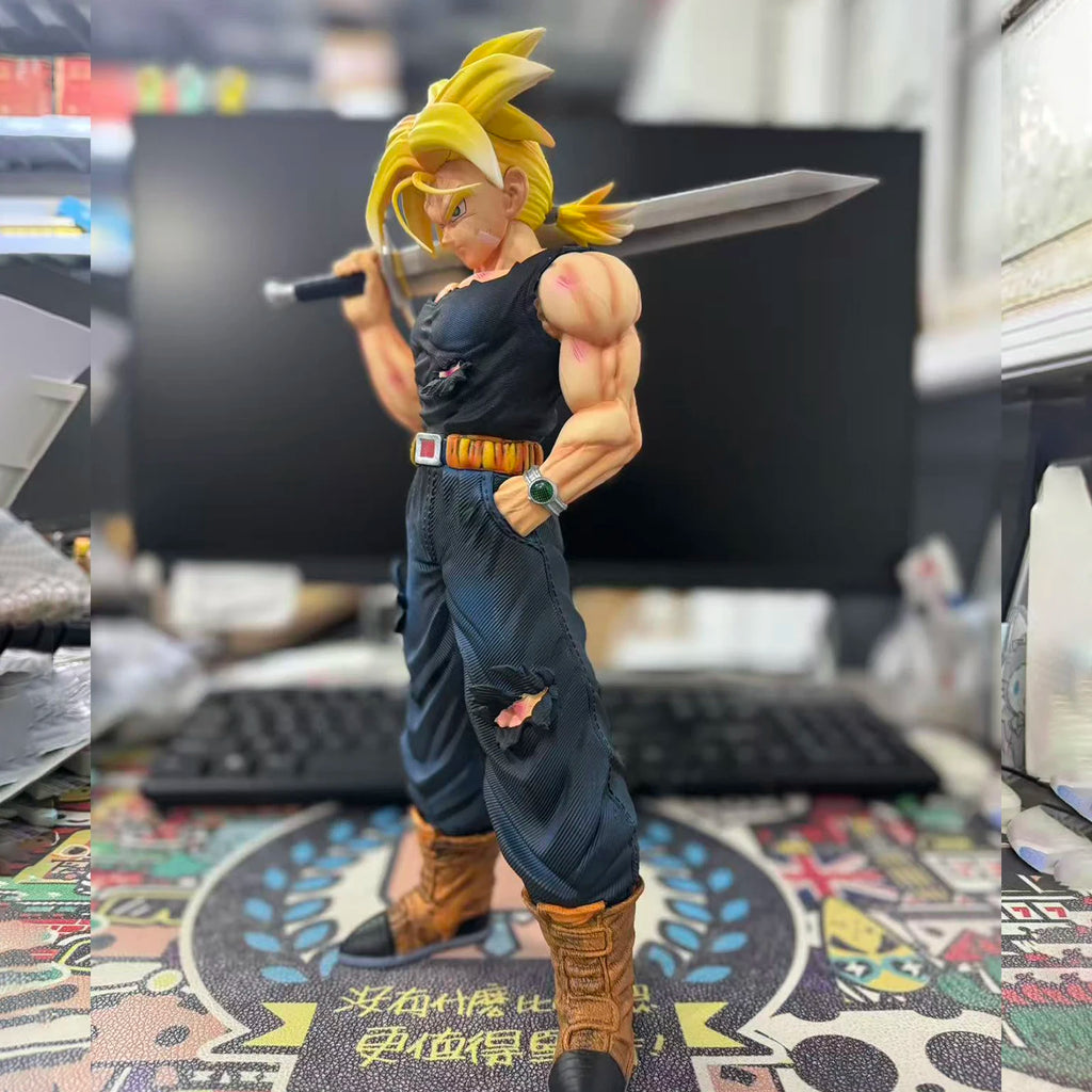 30cm Dragon Ball Z Trunks Figure Replace Heads Future Trunks Super Saiyan Action Figures Collection Mode Toys Gifts
