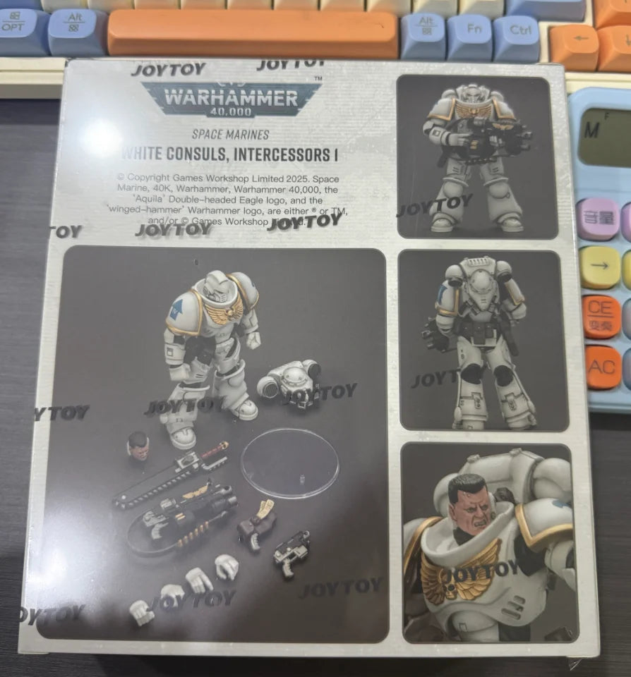 【SF】JOYTOY Warhammer 40K 1/19 Action Figure Space MarinesWhite ConsulsIntercessors 1 Model Toys Gifts Collection Ornaments