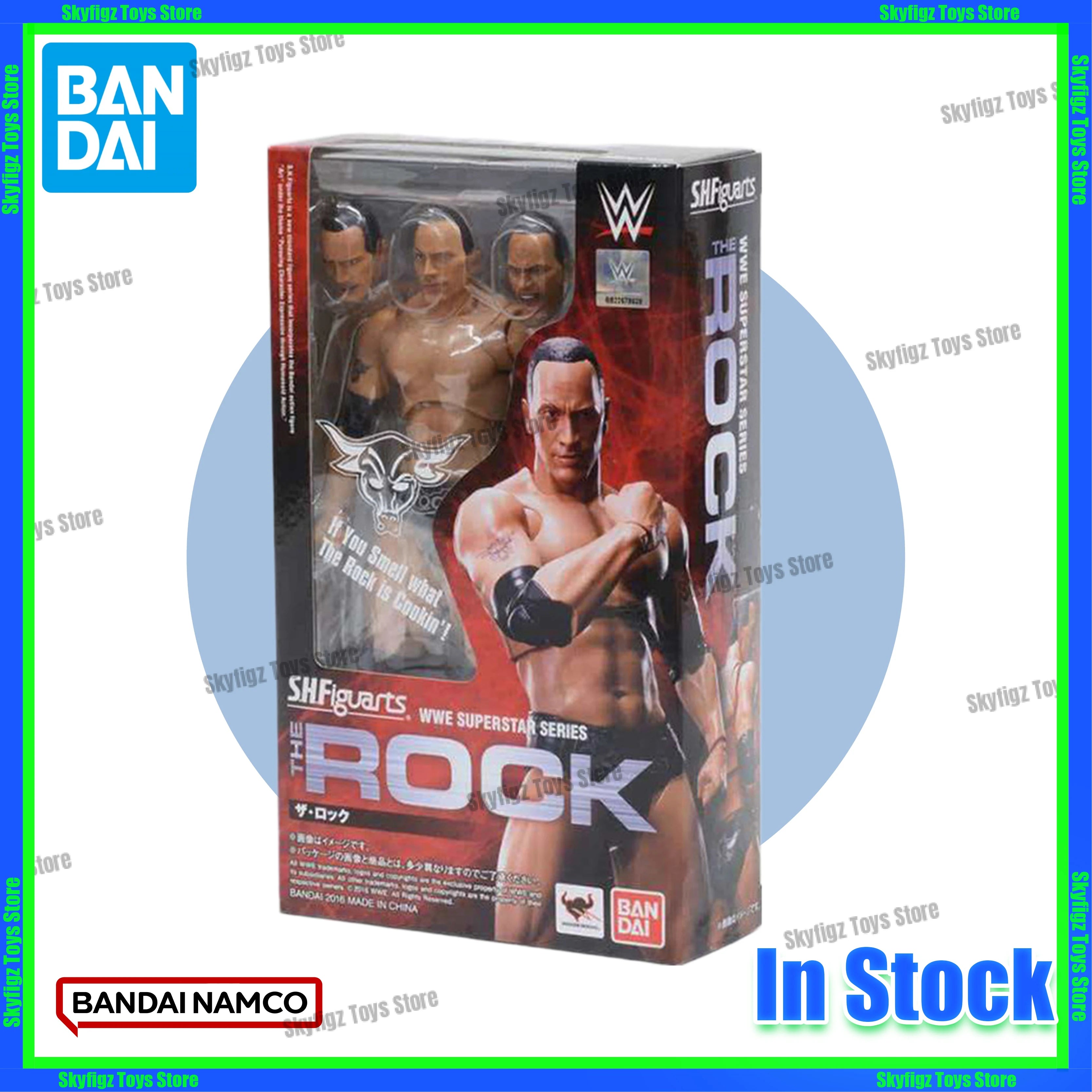 In stock Bandai SHF WWE wrestler Dwayne Johnson THE ROCK movable figures ready-made movable figures collection gifts