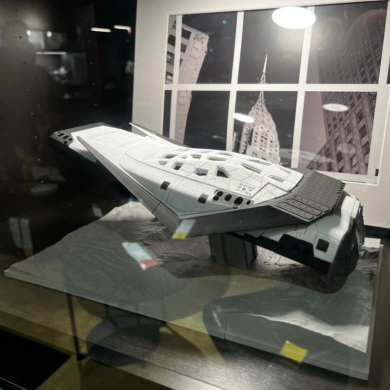 Interstellar Ranger Spaceship - Fdm 3d Printed & Hand-Painted Model With Acrylic Display Case,  Model Toy Gift For Fans