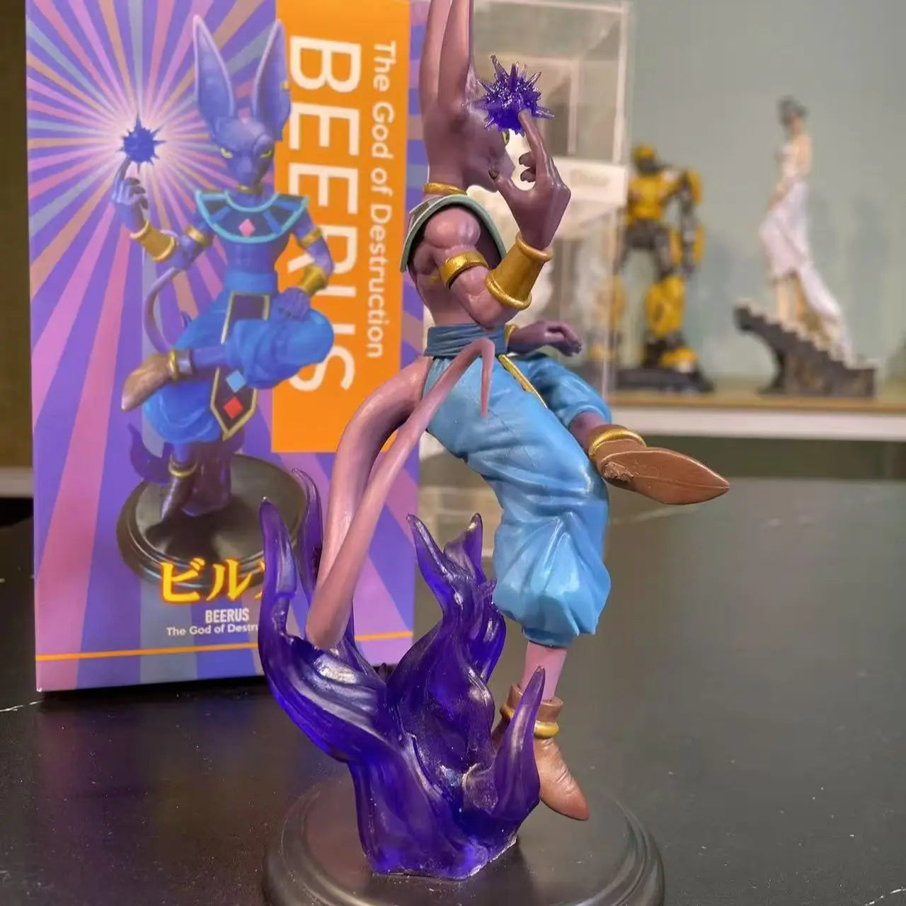 Dragon Ball Anime Figur Gott der Zerstörung Beerus Sitzendes Modell Figur Statue Sammlung Dekoration Kinder Spielzeug Geschenk Puppe