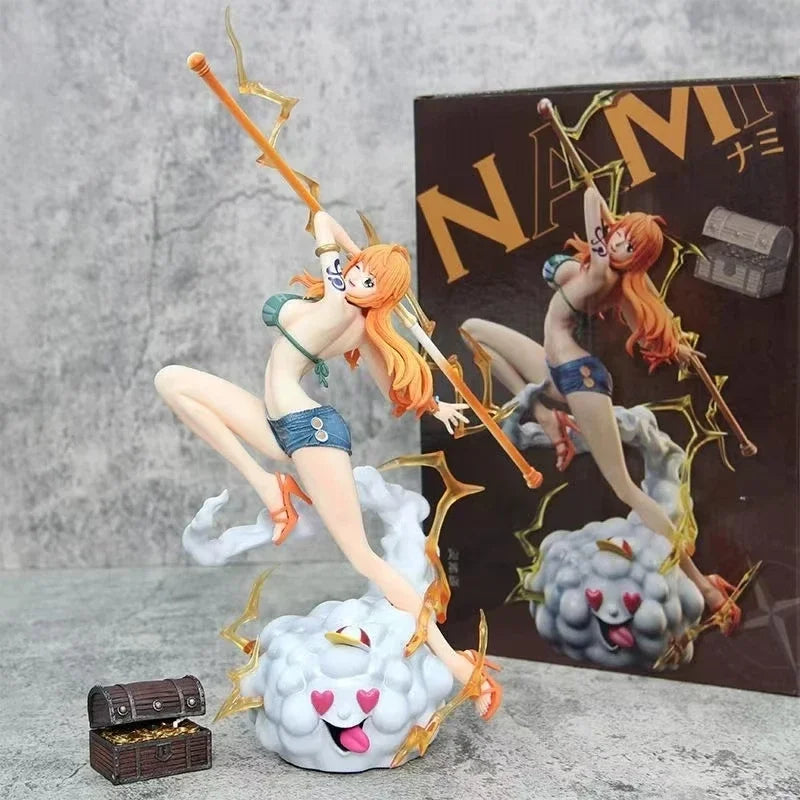 30 см One Piece Аниме Фигурка Нами Горещо Момиче Екшън Фигурка Хентай PVC Статуя Модел Стая Колекция Декорация Играчки Орнаменти Подарък