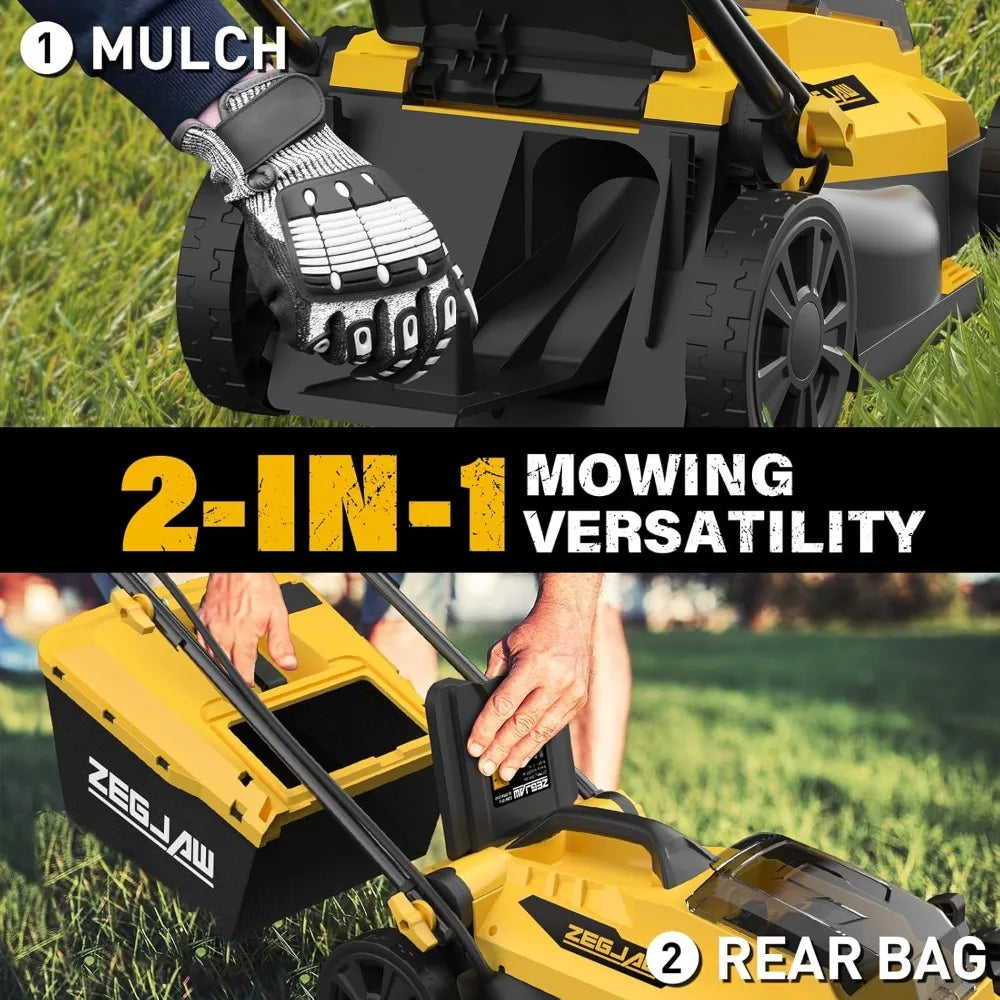 13-Inch 20V Electric Lawn Mower & 12 Inch 20V Weed Wacker Battery Operated Lawn Edger