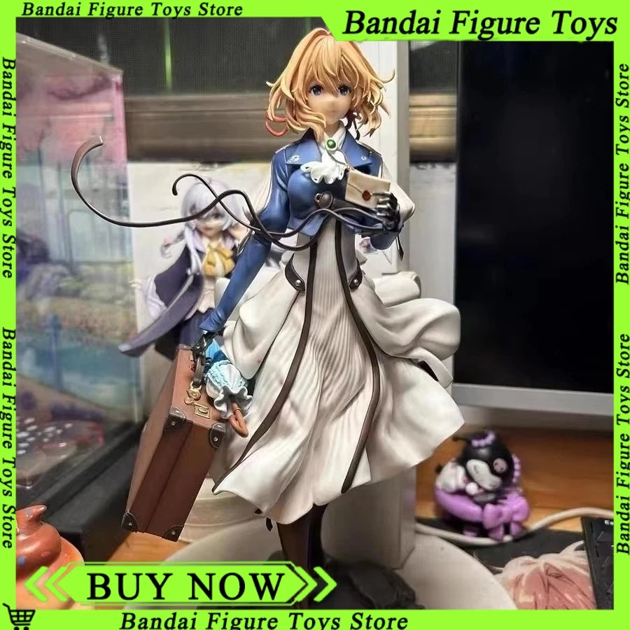 25CM Violet Evergarden Anime Figur Violet Eternal Garden Gk Tide Play Anime Girl Statue Modell Tischdekoration Weihnachtsgeschenk Spielzeug