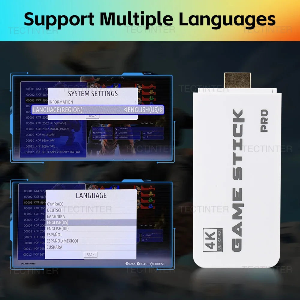 M15 4K Game Stick Mini-Retro-Videospielkonsole Eingebaute 30.000 Spiele Drahtlose Gamepads Videospiel-Controller Unterstützung für 2 Spieler