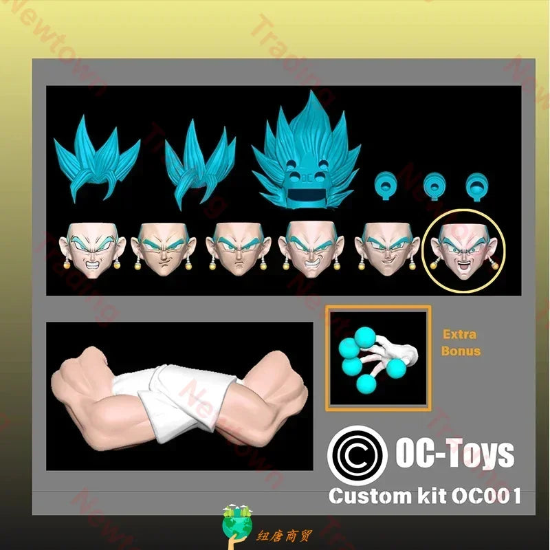 Dragon Ball Vegetto Son Goku Accessories Shf Super Saiyan Vegeta Potara Heads Accessories Action Figures customized Gift Toy