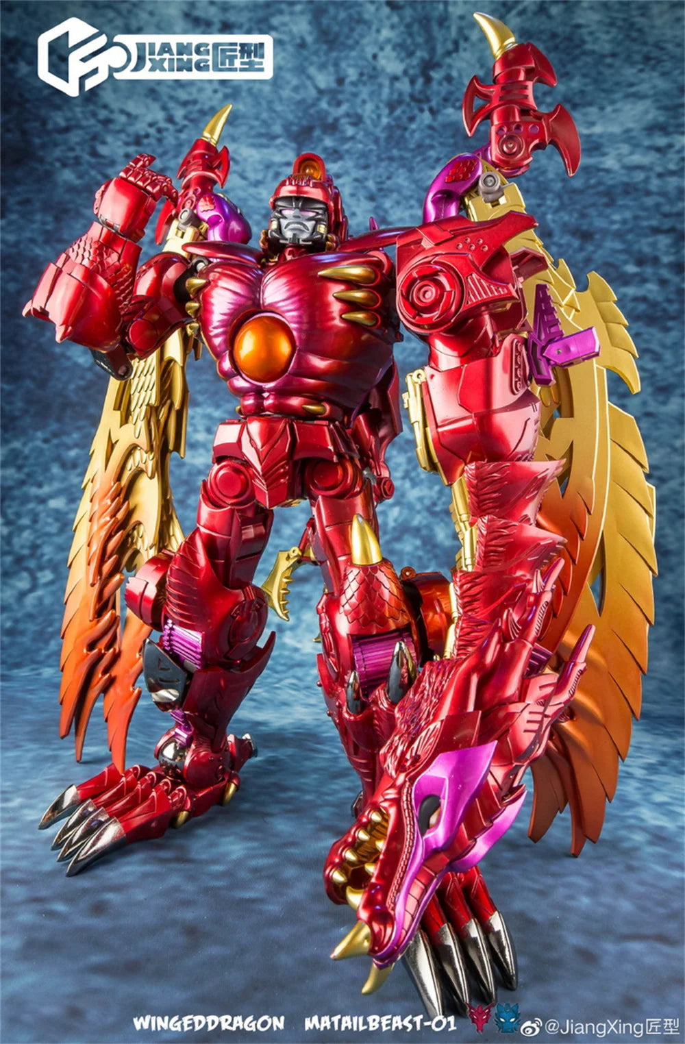 JiangXing   Robot JX-MB-01 ColdDragon MataiBeast-01B BW Winged Red Blue Dragon The Second Batch Action Figure