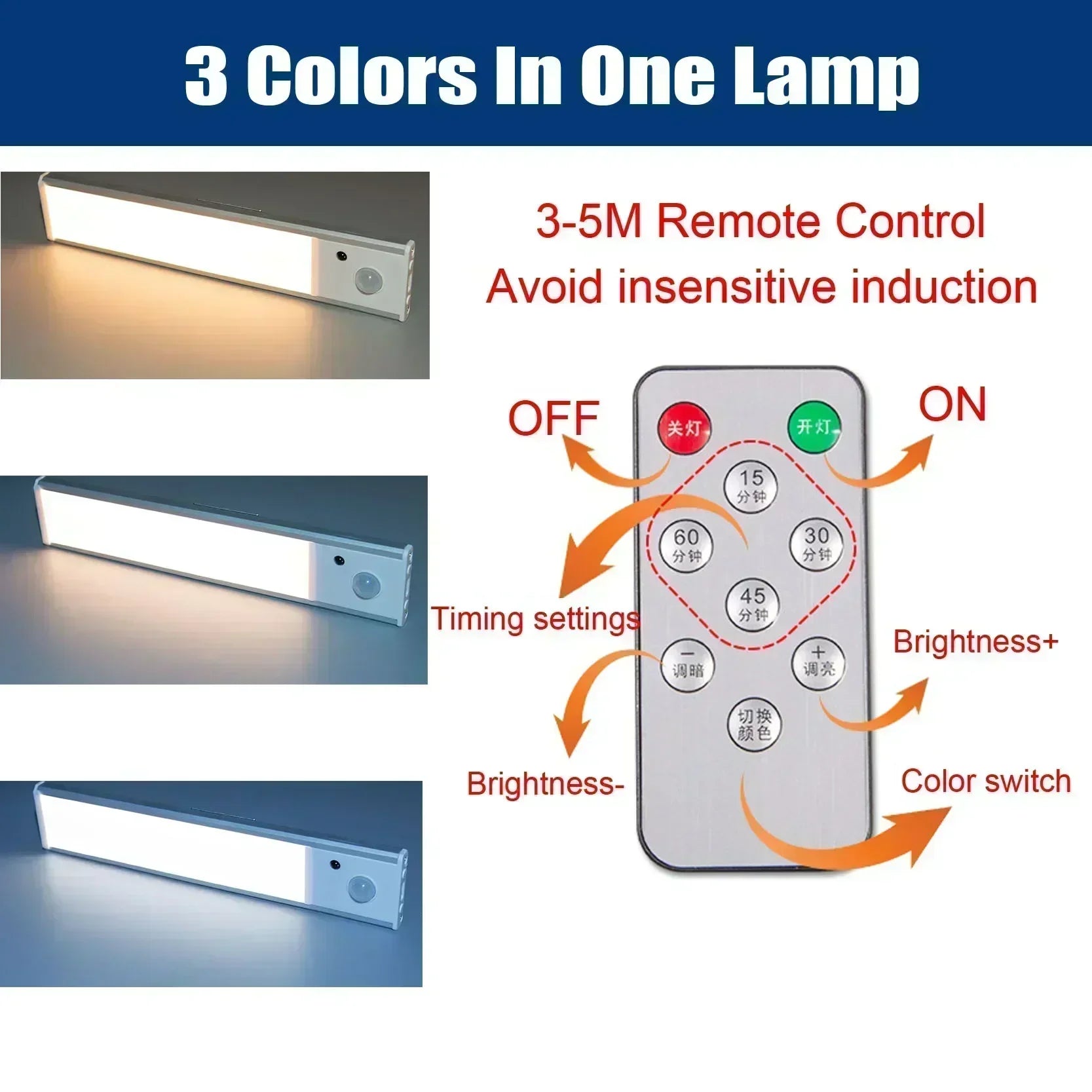 Xiaomi Wireless LED Night Light Motion Sensor USB Rechargeable For Kitchen Cabinet Night Light Wardrobe Desk Lamp Room Decor