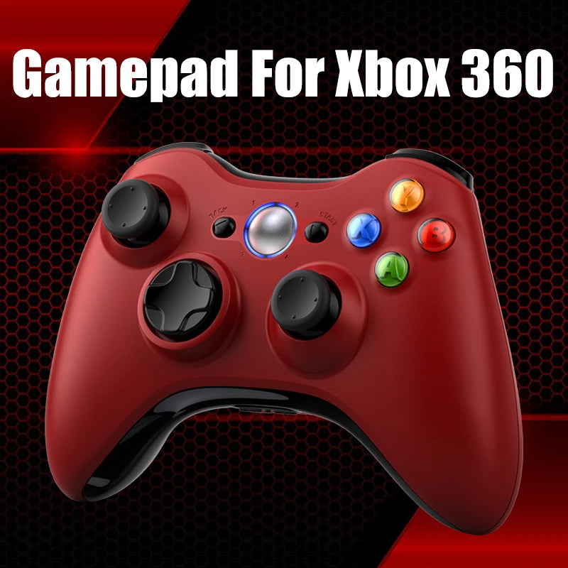 For Xbox 360 PC Gamepads 2.4G Wireless Gaming Controller Supports Microsoft Windows Joystick Dual Vibration