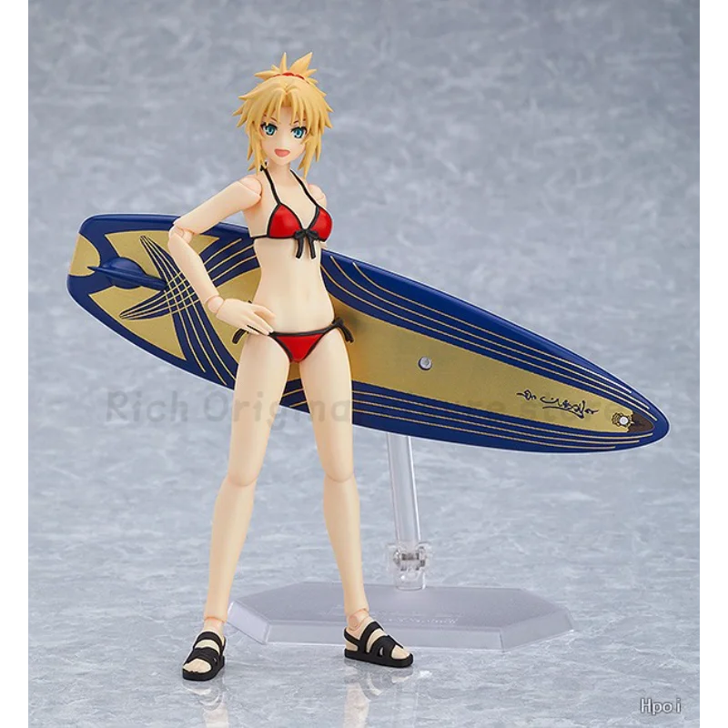 【На склад】Оригинална Max Factory Figma#EX-062 Fate / Grand Order Mordred Rider Swimsuit Версия. Аниме 1/12 екшън фигурка Модели играчки