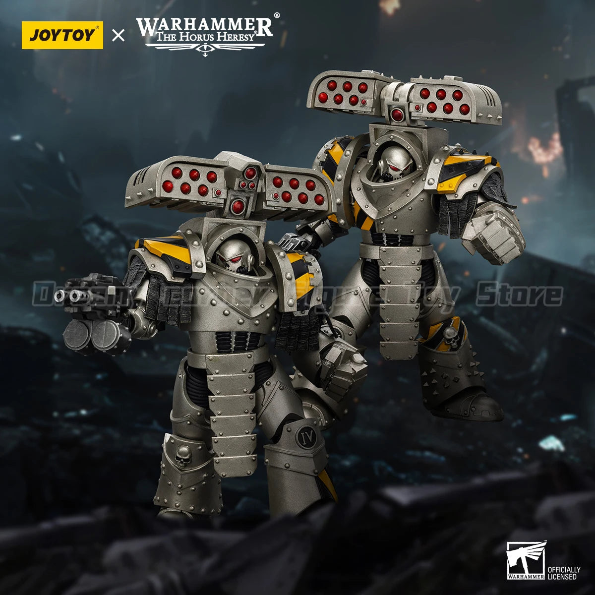 【In Stock】JOYTOY Warhammer 40K Lron Warriors Tyrant Siege Master Terminator with Rocket Launcher 1/18 Action Figures Toy