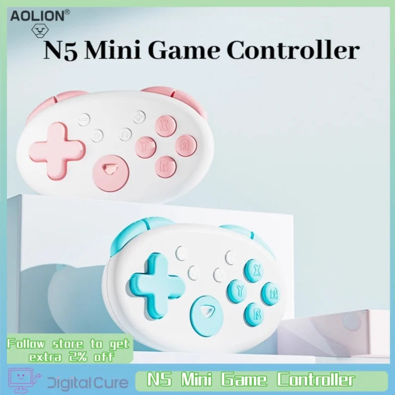 Aolion N5 Mini Game Controller Suitable For Switch2 Double Row Mischievous Kitchen Pc Computer Steam Android Ios Mobile Gamepad