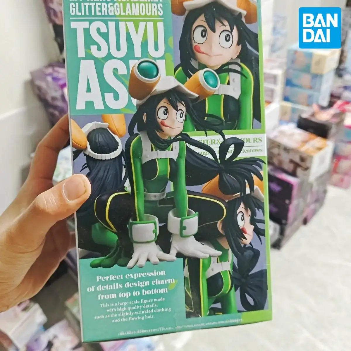 Bandai BANPRESTO My Hero Academia Asui Tsuyu Action Figure PVC Collectible Model Toy Gift GLITTER&GLAMOURS Original