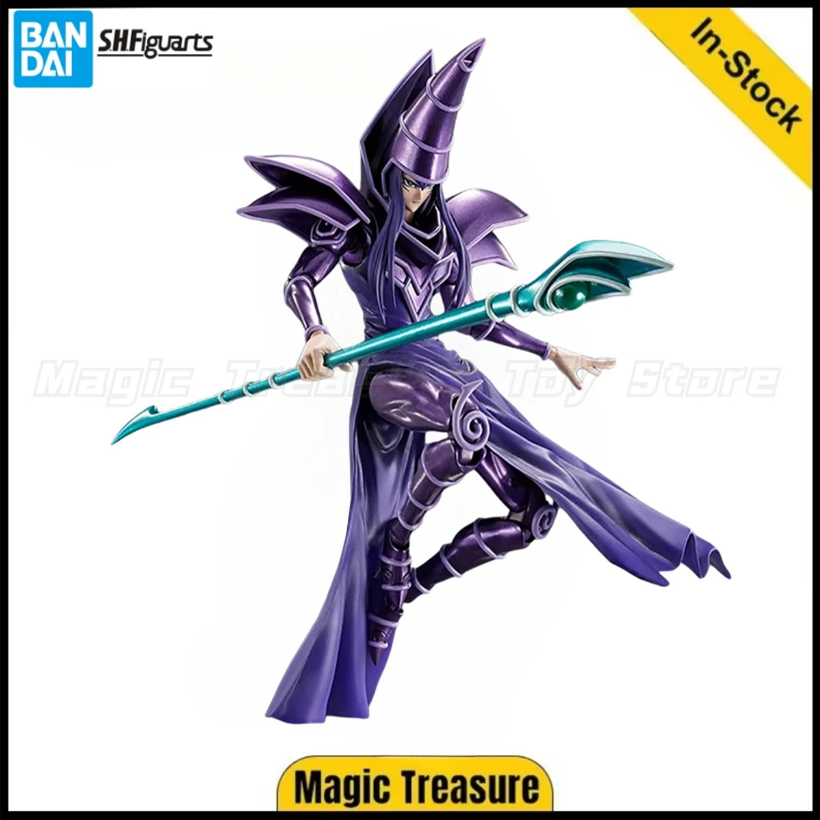 【Auf Lager】 Original SHF Yu-Gi-Oh! Duel Monsters Schwarzer Magier Actionfigur Modell Spielzeug Ornament