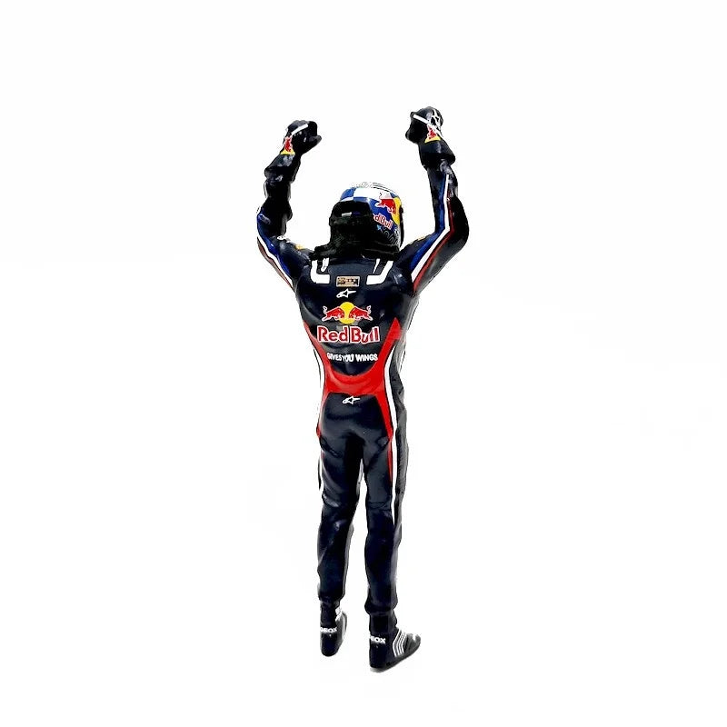 New 1:18 Scale 1Pcs Resin Model Scene Accessory Male Champion Driver Racing Car Racer Action Figure Fist Making Posture Display