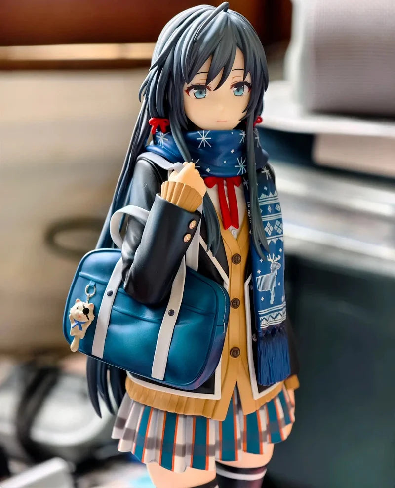Love Story Scarf Yukino Anime Action Figure Standing Pose Car Decoration Kimono School Uniform Bishoujo Model Toy Birthday Gifts